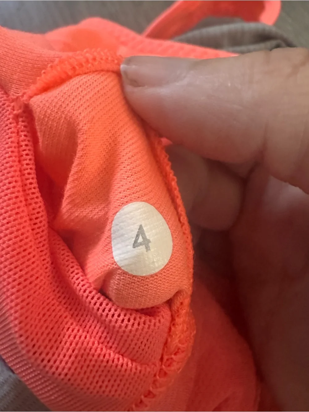 lululemon Run Times Tank Size 4 Gray Coral Orange W1F18S